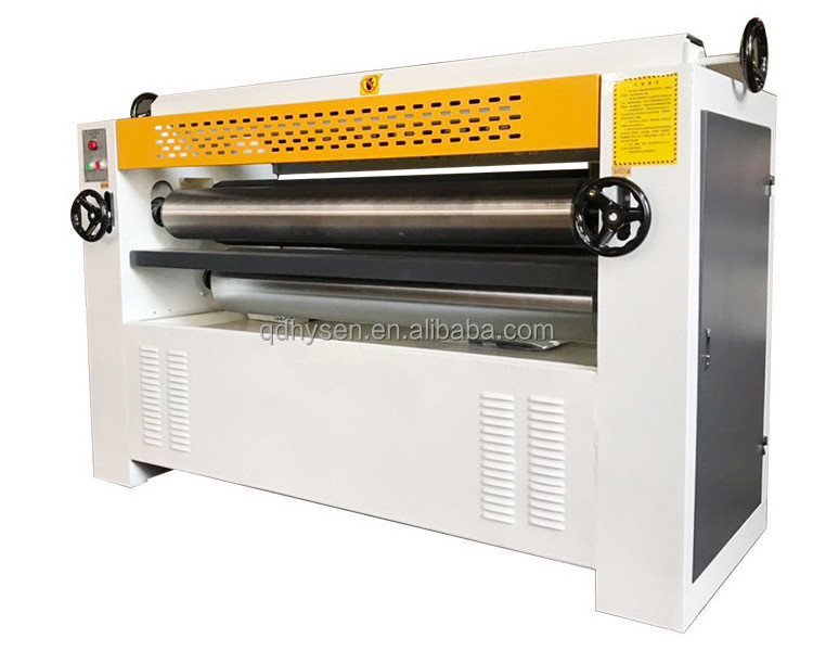 HYSEN 1300mm automatic double side glue spreader woodworking machine veneer glue spreader machine cold press machine glue spread