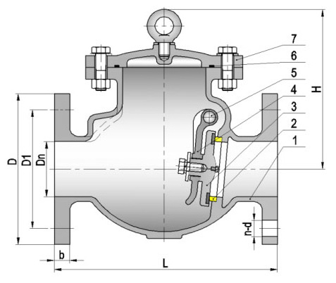 UL/FM Approved Listed Swing Check Valve with Flanged Ends 300psi