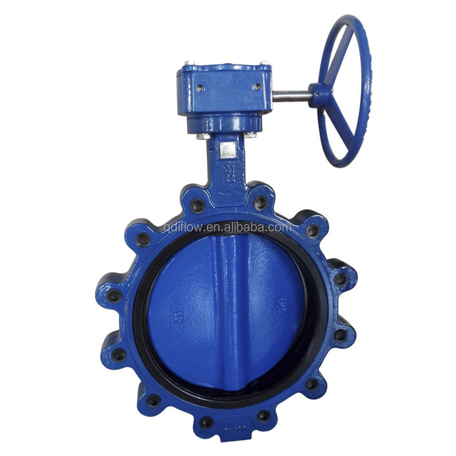 DIN PN16 Wafer Type with IP65 Butterfly Valve Gear Box