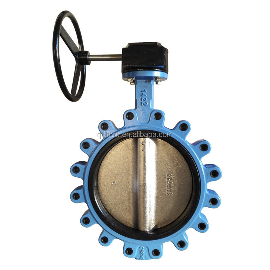 DIN PN16 Wafer Type with IP65 Butterfly Valve Gear Box