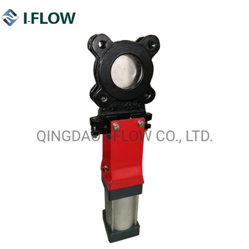 China Supplier Single Acting Pneumatic Actuator Knife Gate Valve