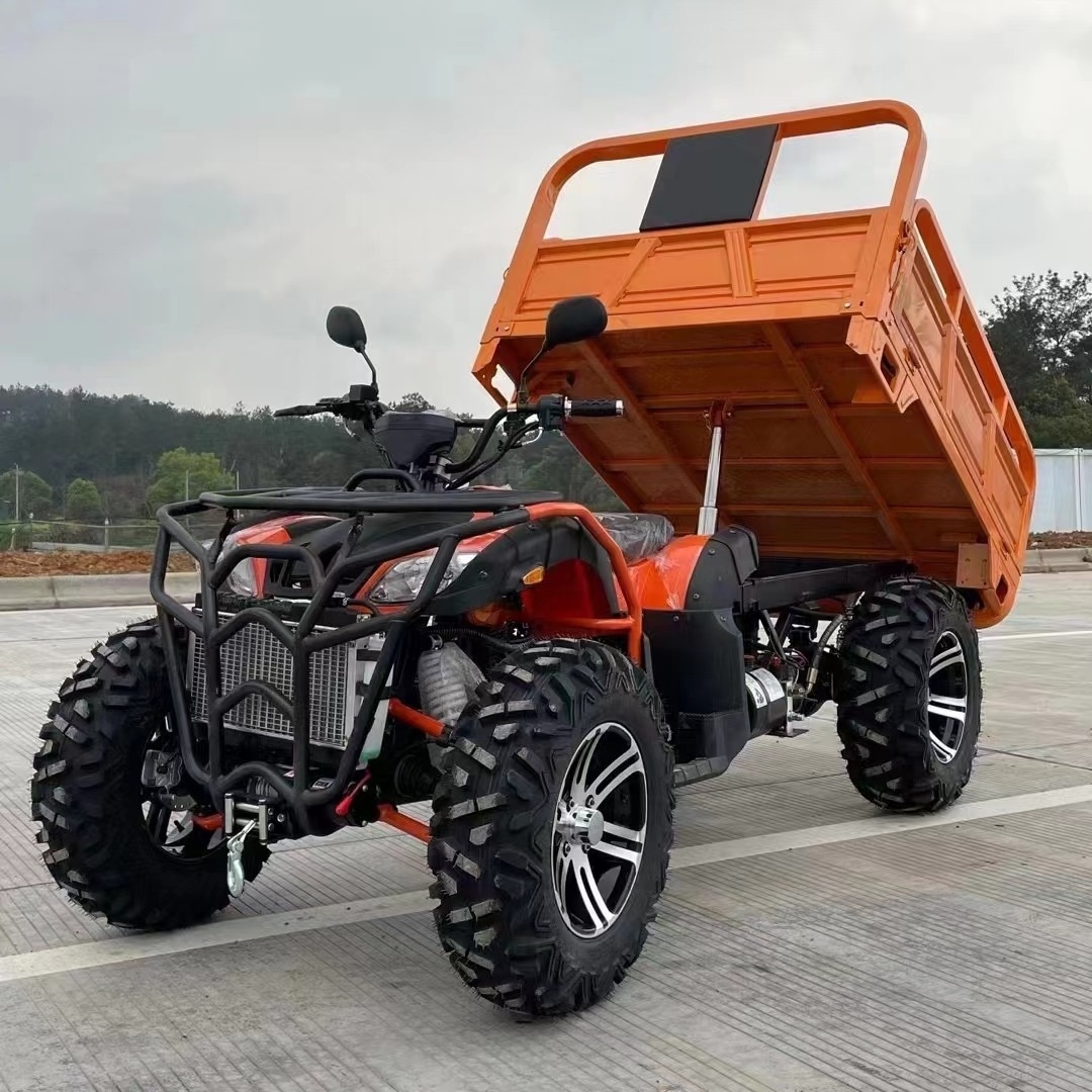 China high quality 250cc ATV Quad Buggy with self tipping trailer