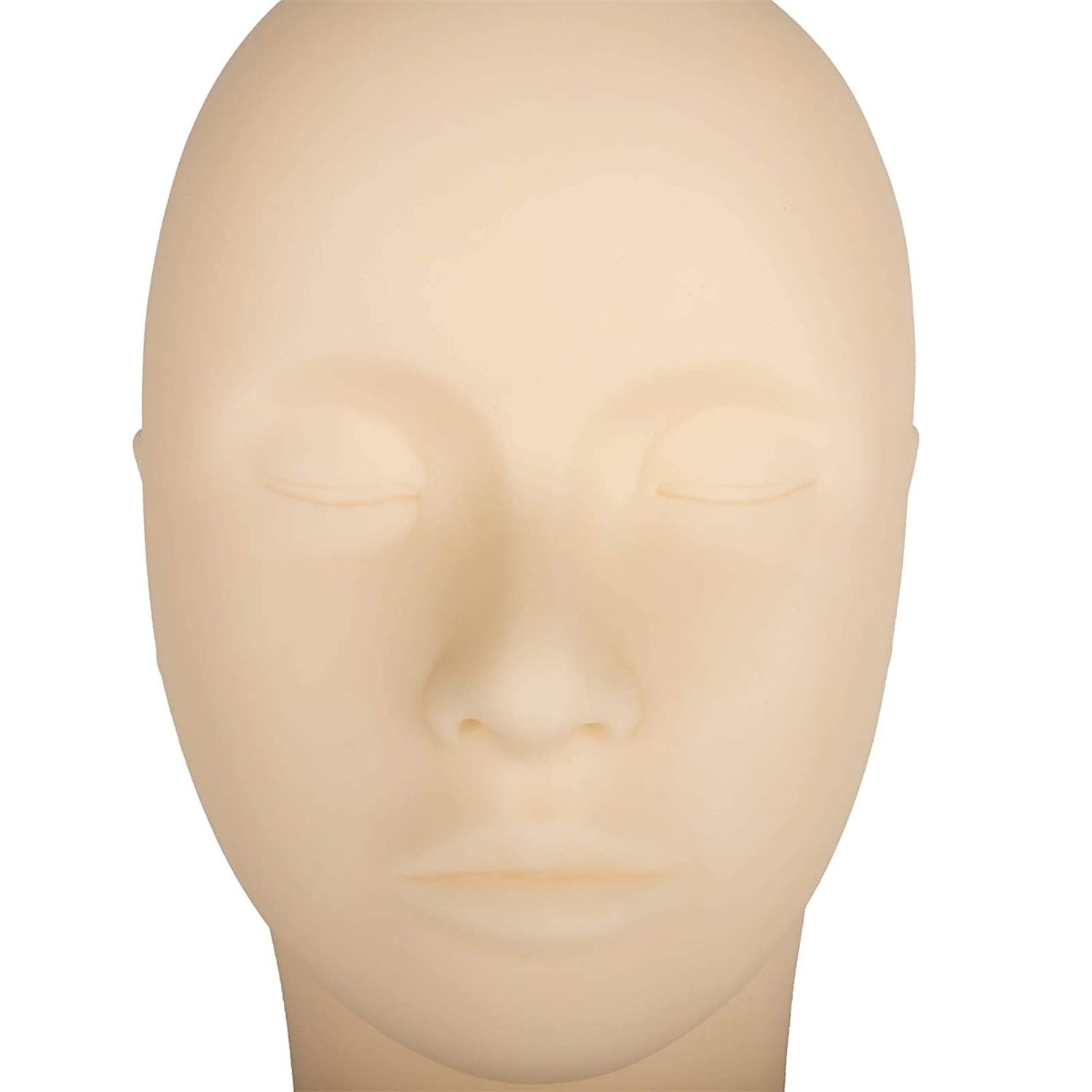 Eyelash mannequin head with practice lashes Rubber practice makeup head Manikin head