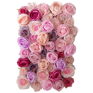 Silk Backdrop Wedding Decoration Peony Hydrangea Rose Decor Panels 40x60cm Artificial Plastic Grid Flower Wall Panel