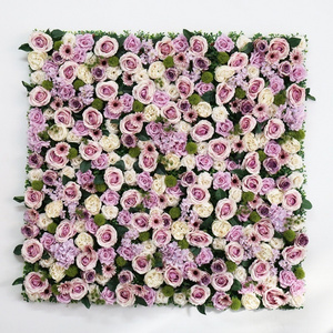 Wholesale Decor 40x60 Cm Purple Wedding  Decoration Artificial Backdrop Flowers Wall For Wedding Decor