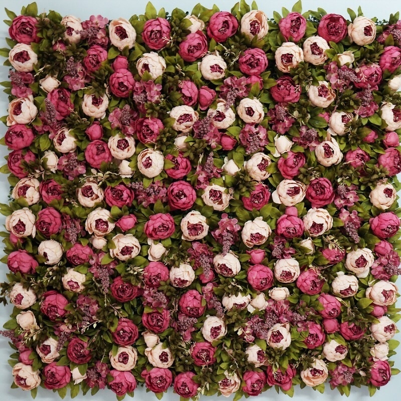 Wholesale Decor 40x60 Cm Purple Wedding  Decoration Artificial Backdrop Flowers Wall For Wedding Decor