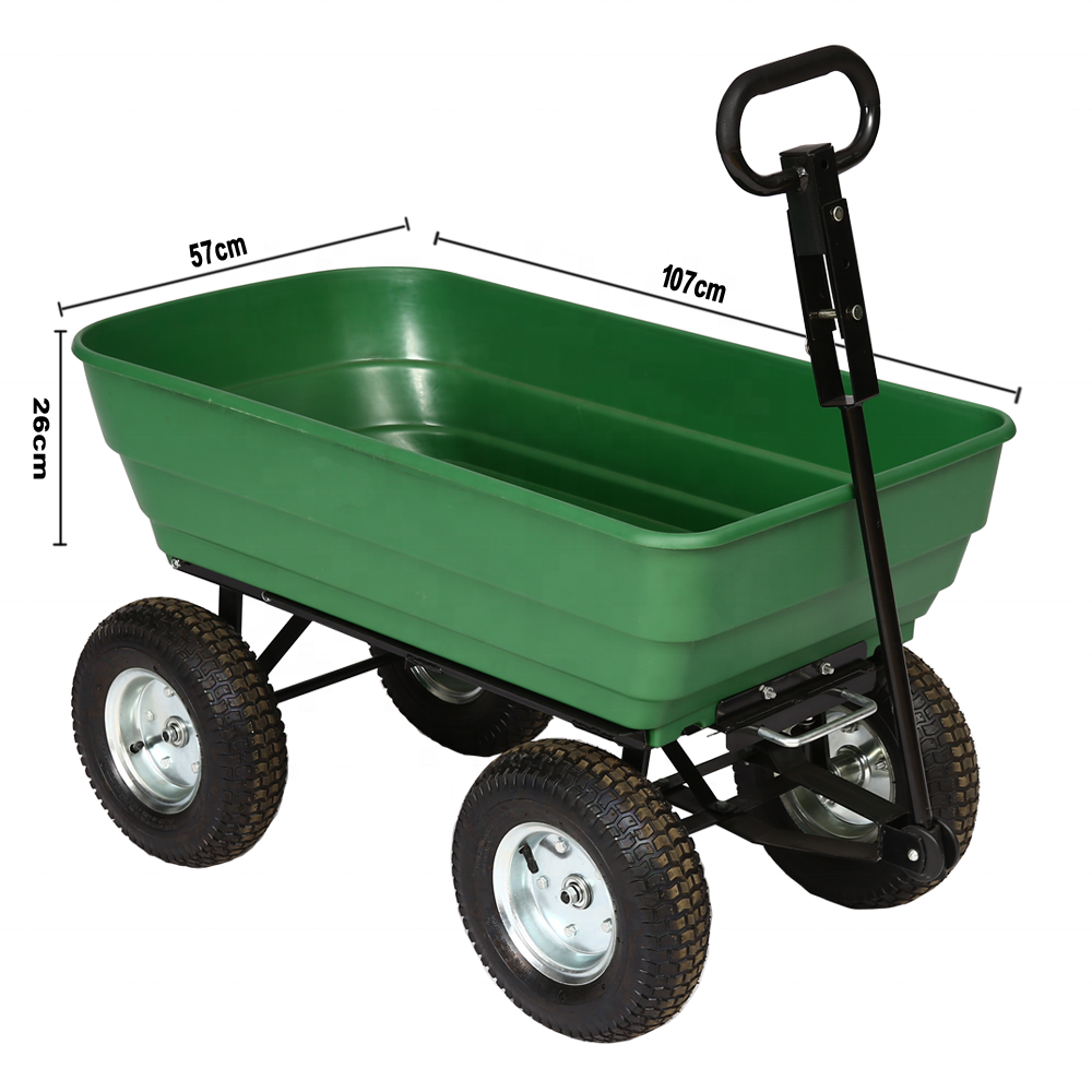 Jindeshun Yard wok heavy duty gorilla carts poly garden tipping dump cart utility dump cart