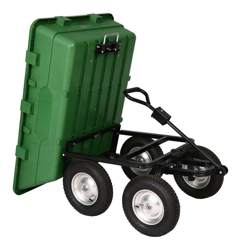 Jindeshun 225L capacity gorilla carts heavy-duty garden  poly dump cart best garden dump cart