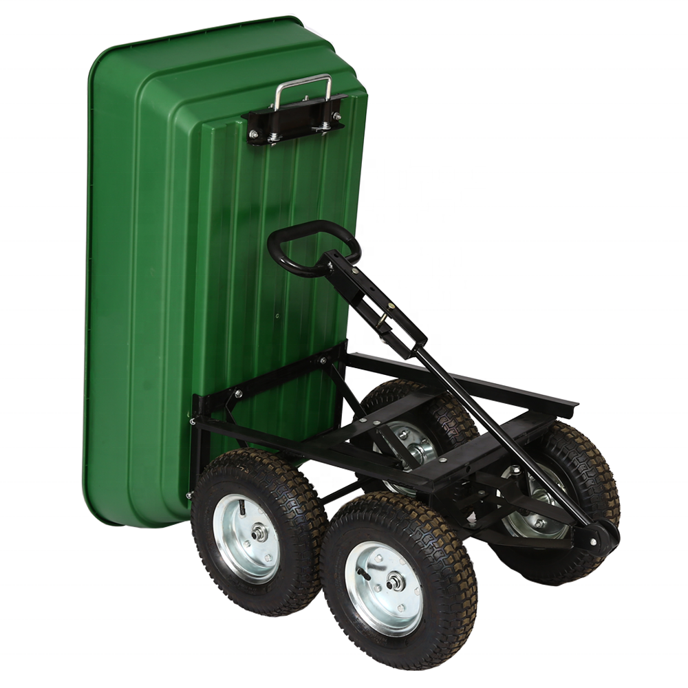 Jindeshun 225L capacity gorilla carts heavy-duty garden  poly dump cart best garden dump cart