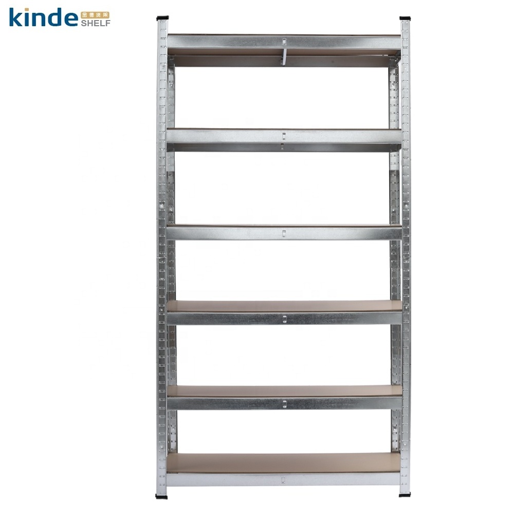 KINDE Plus 6 Adjustable Tier Galvanized Metal Shelves Eco-friendly Boltless Rack Storage Shelving Units