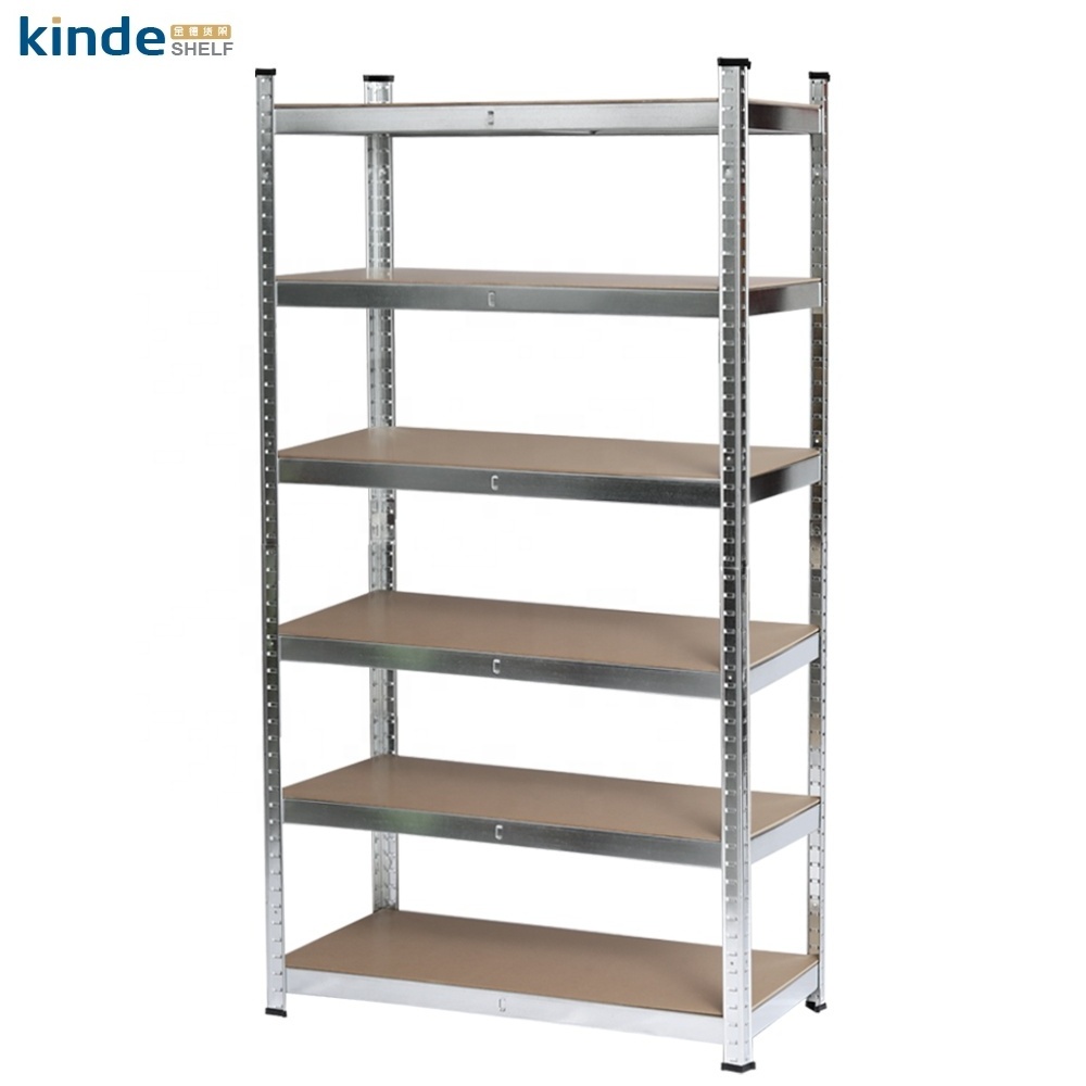 KINDE Plus 6 Adjustable Tier Galvanized Metal Shelves Eco-friendly Boltless Rack Storage Shelving Units