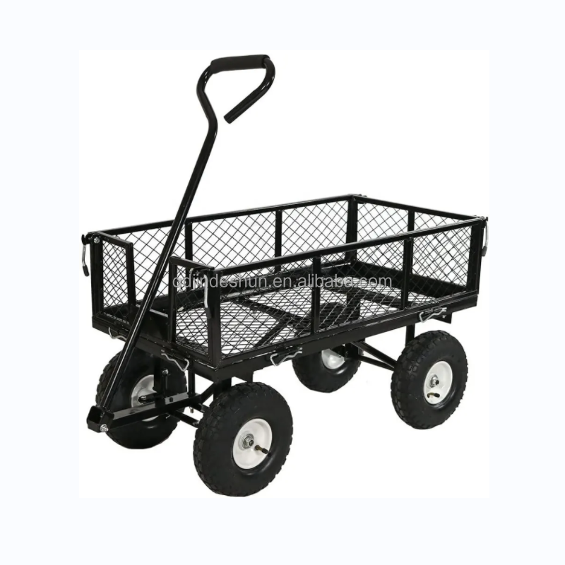 KINDE Transport Outdoor mesh garden cart  Garden Tool Trolley Sets Roll Container trolley hand wagons