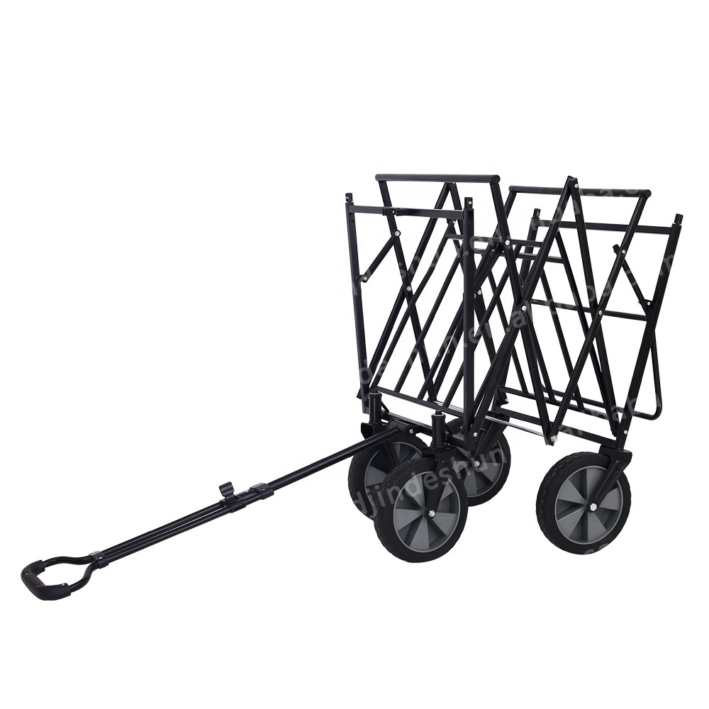 New design heavy duty roof outdoor foldable carts wagon folding multipurpose camp garden utility wagon yard cart