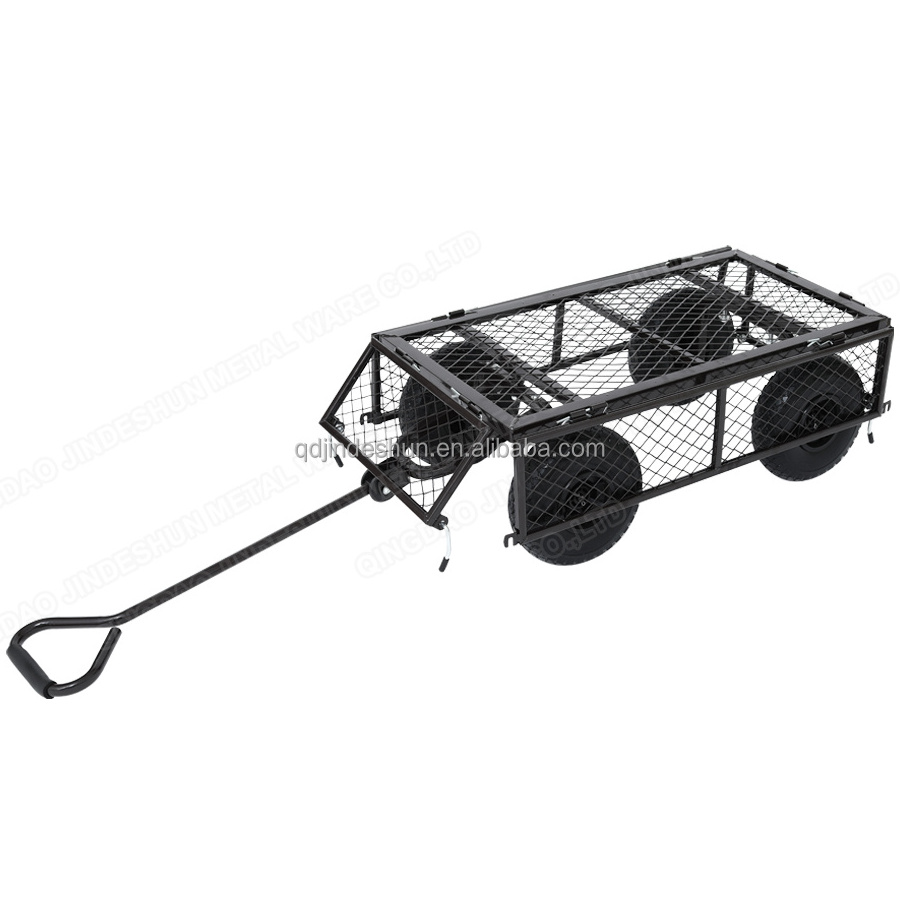 TC1840A Outdoor heavy load 250kg 4 wheel yard uility metal garden cart tool garden trolley cart