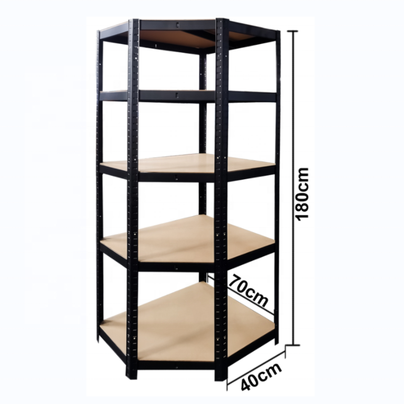 KINDE adjustable 5 corner warehouse storage iron shelving galvanized rack office garage metal shelving