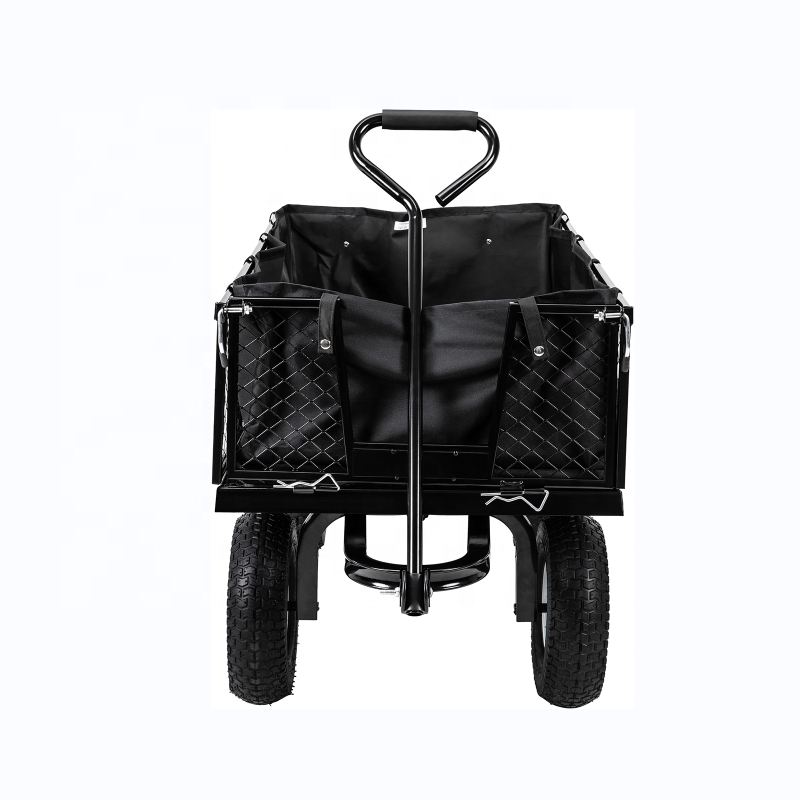 Portable all terrain beach utility cart beach camping trolley wagon cart with adjustable shelf height and wheels CT0103