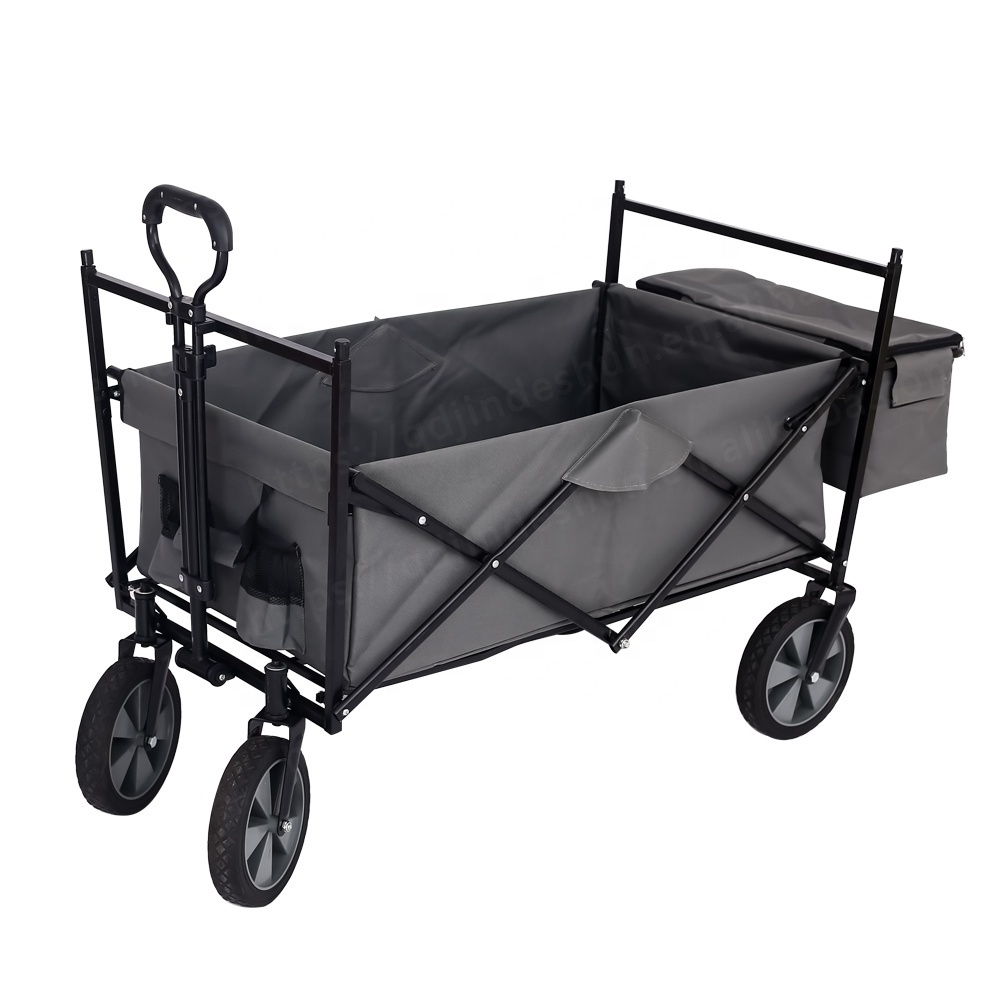 New design heavy duty roof outdoor foldable carts wagon folding multipurpose camp garden utility wagon yard cart