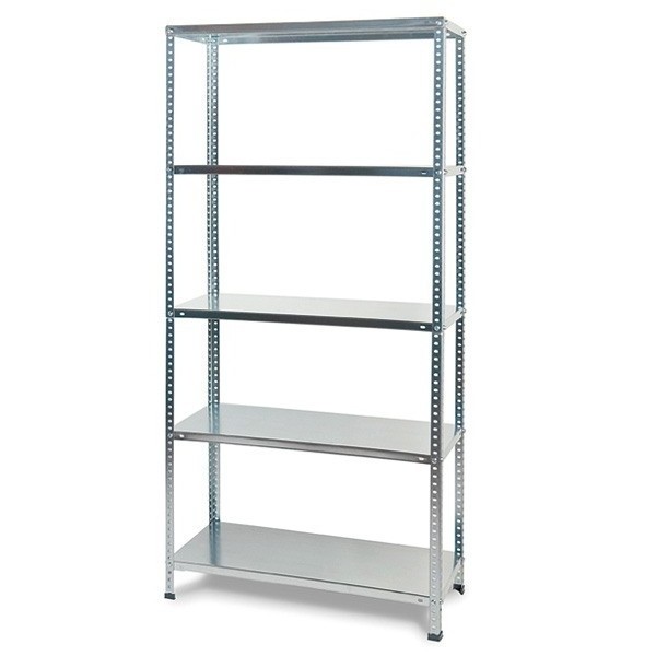 KINDE Light Duty 5 Tier Boltless Adjustable Shelving Storage Full Metal Unit Rack Shelving 200x100x40CM