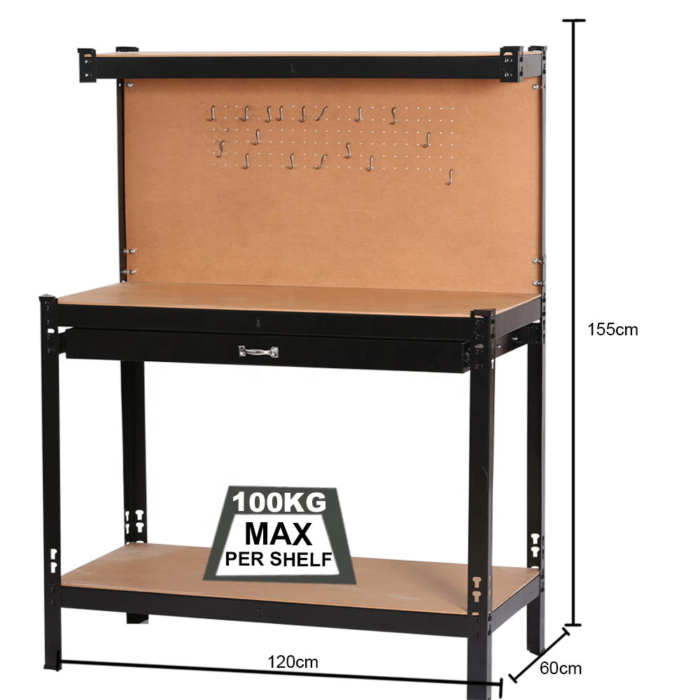 KINDE 155X120X60cm workshop garage workbench plans multifunctional workbench tool table garage workbench