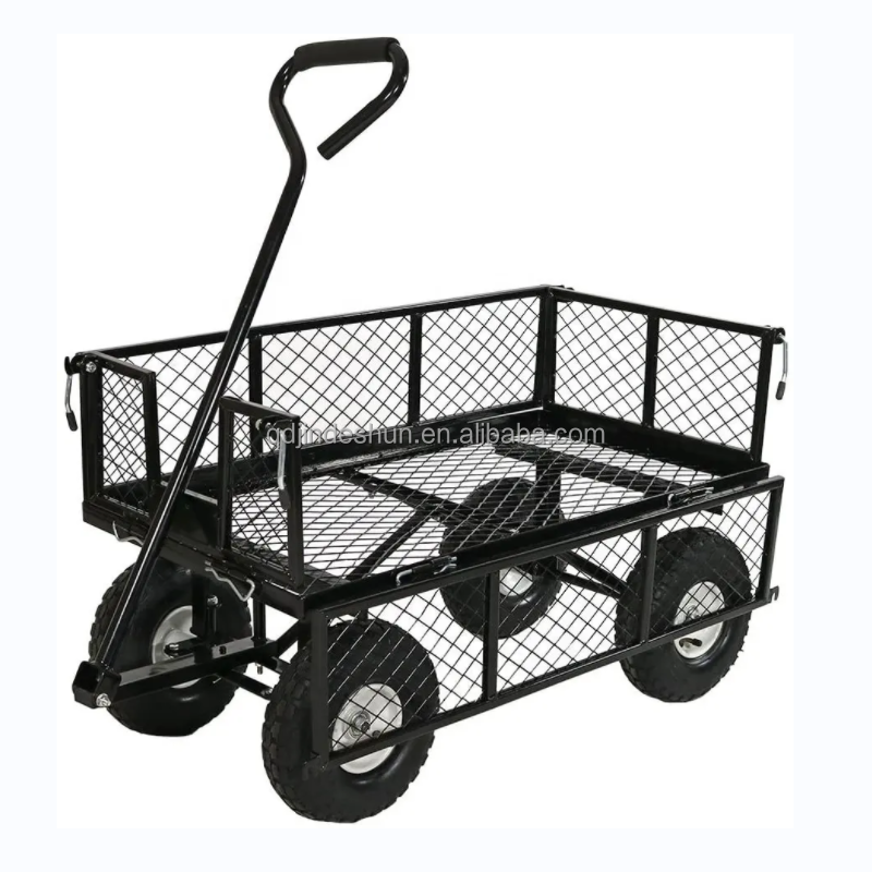 KINDE Transport Outdoor mesh garden cart  Garden Tool Trolley Sets Roll Container trolley hand wagons