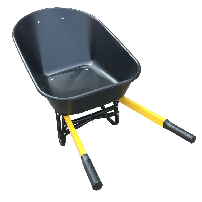 200KG Heavy Duty Plastic Tray Loading Capacity Building Tool Wheel Galvanized  Construction Wheelbarrow