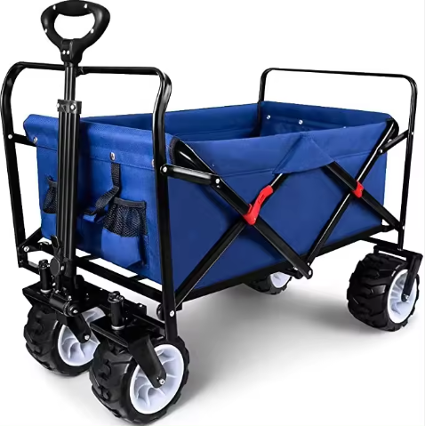 Collapsible Folding Outdoor Four Wheel All Terrain Utility  Portable Wagon Camping Garden Cart Beach Trolley