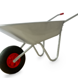 Heavy Duty Home Garden Metal Cart With Pneumatic Tyre  Garden Agriculture Wheelbarrow  With Galvanized Metal Tray