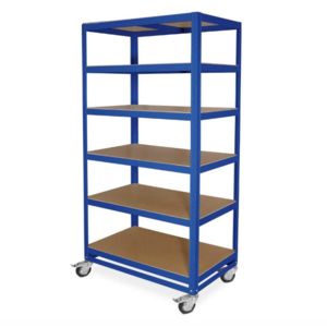 Heavy Duty Shelf Storage Warehouse Rack 6 Tier Metal Wheels Shelving Racks