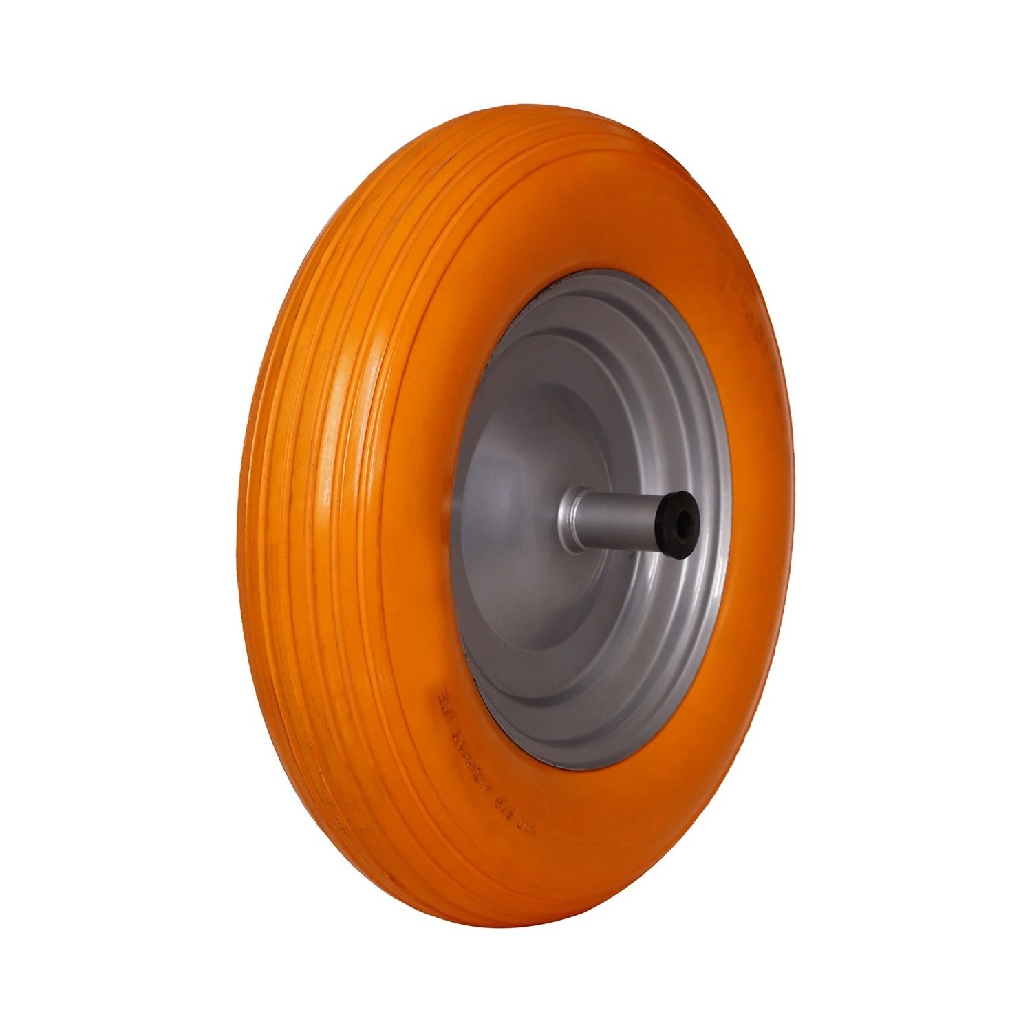 OEM Color 4.00-8 Tgum Rubber Flat Free PU Foam Solid Trolley Wheel