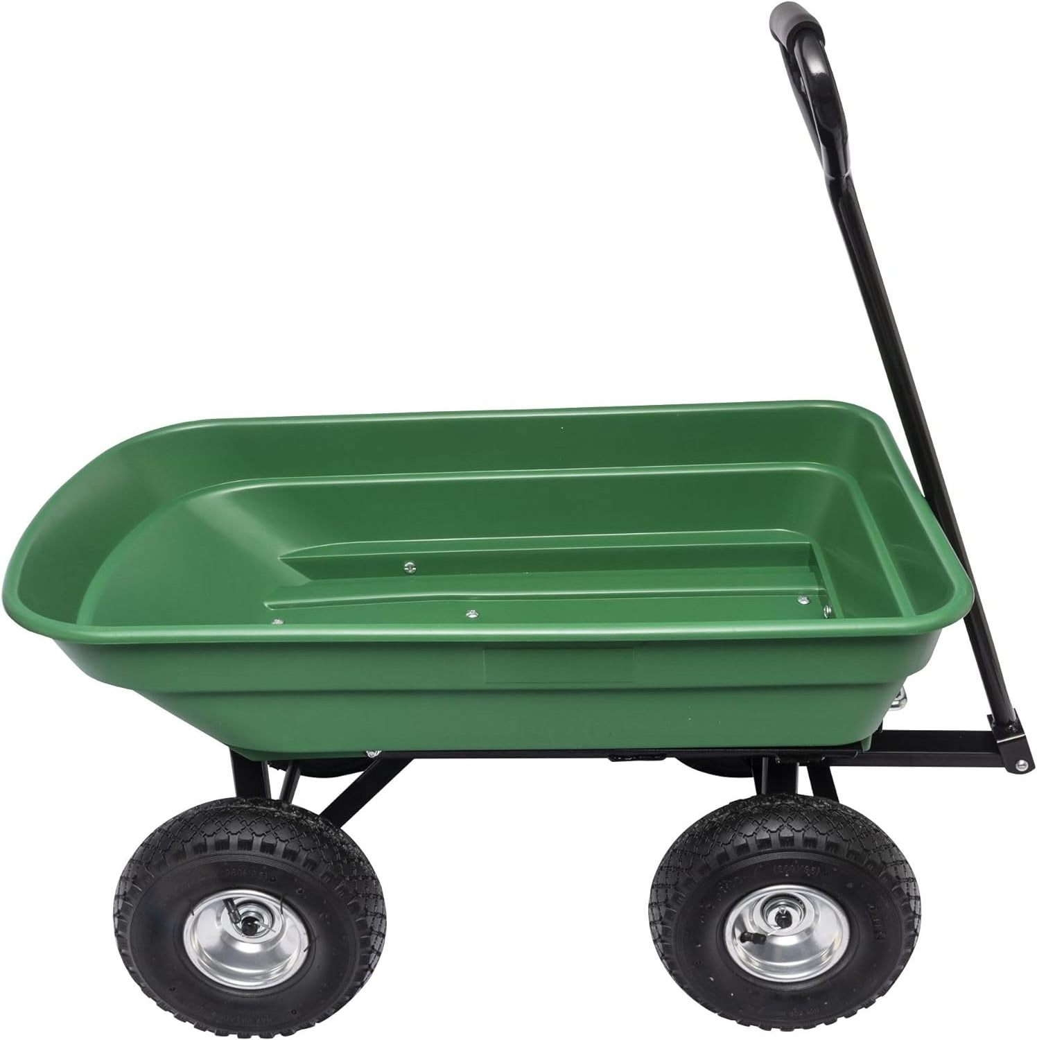 Garden Carts Landscape Dump Wagon Cart Lawn Utility Cart Heavy Duty Steel Outdoor Beach Lawn Yard Buggy