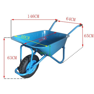 Customizable Heavy Duty Pneumatic Wheel Steel Pallet Wheelbarrow