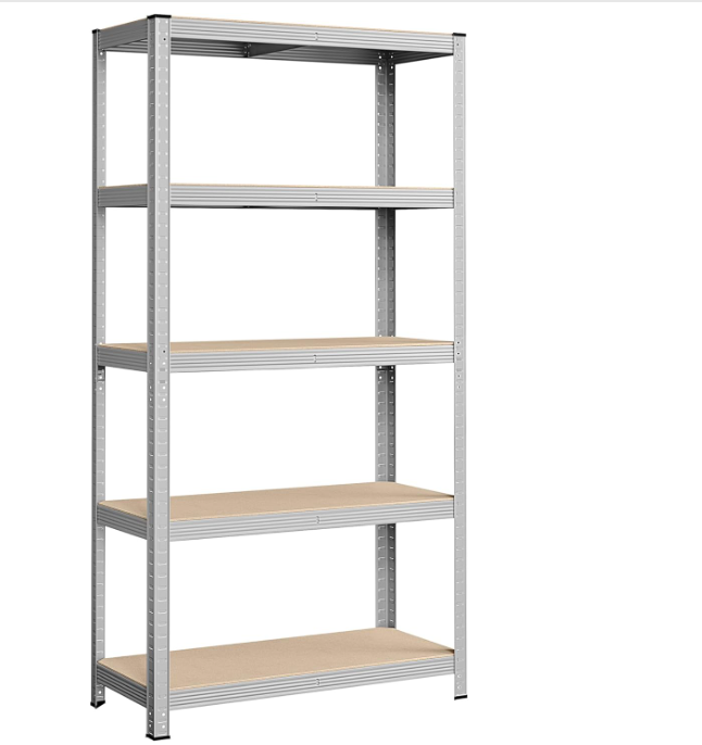 Boltless Metal Frame 5 Layer Warehouse Storage Rack  Home Storage Shelving  Adjustable Storage Garage Shelf Stacking Racks