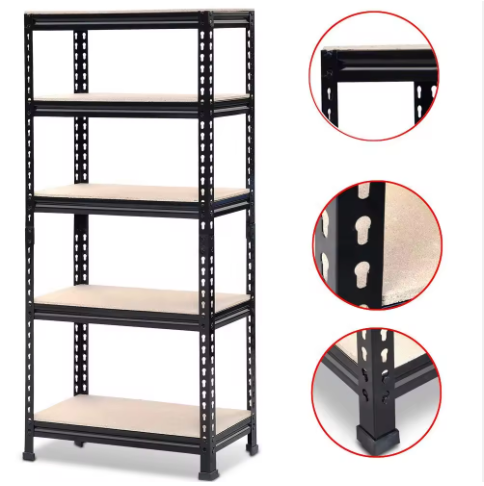 Industrial Black Storage Adjustable Warehouse Heavy Duty Metal Boltless Shelving