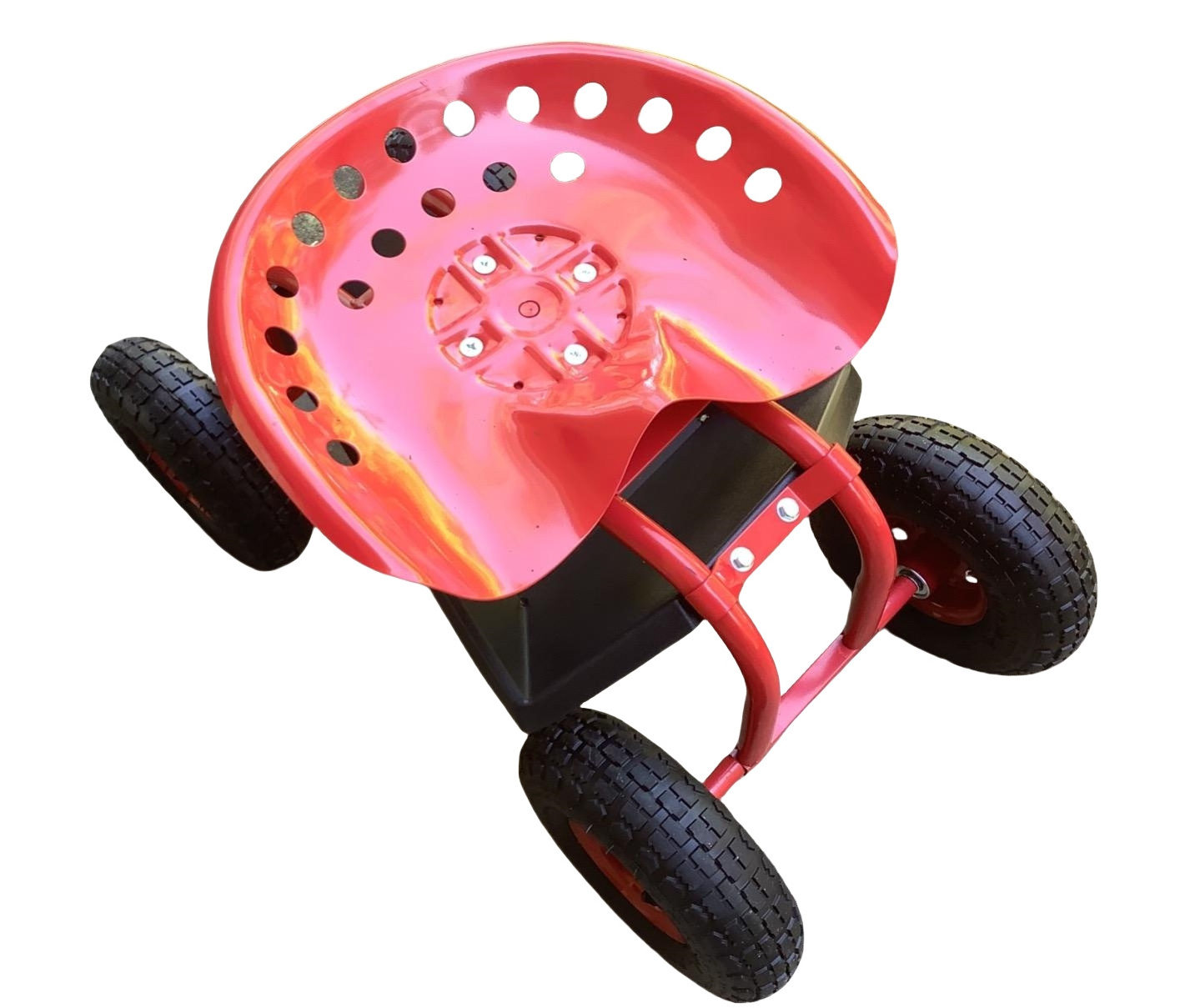 360 Degree Rotating Seat Rolling Garden Stool Work Seat Cart