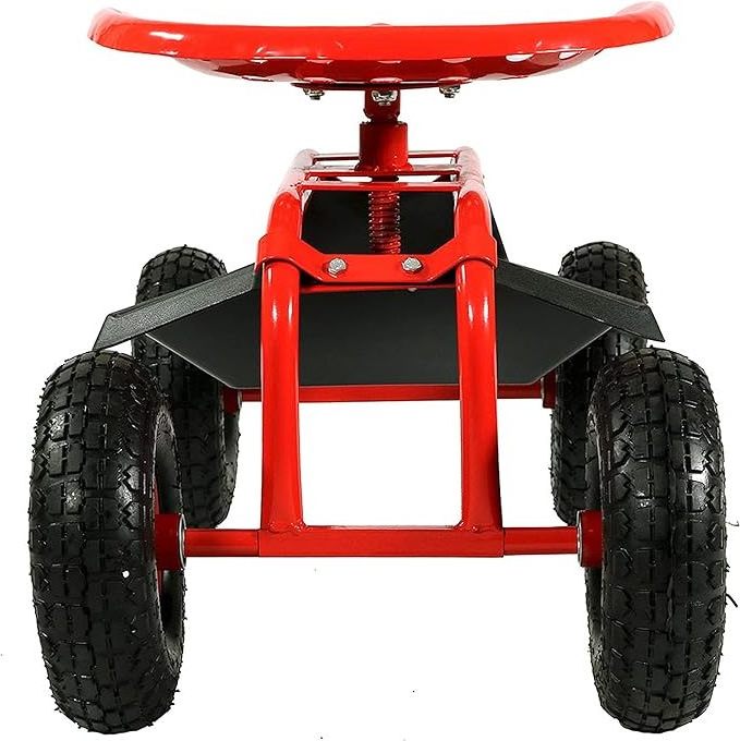 360 Degree Rotating Seat Rolling Garden Stool Work Seat Cart