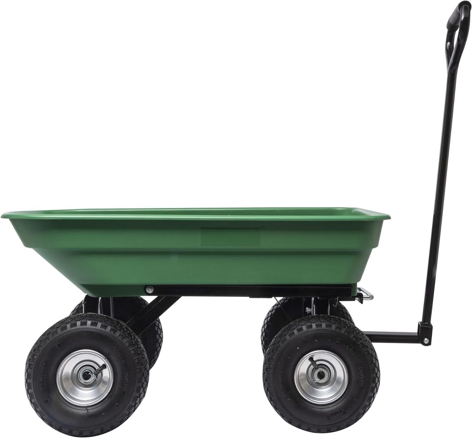 Garden Carts Landscape Dump Wagon Cart Lawn Utility Cart Heavy Duty Steel Outdoor Beach Lawn Yard Buggy