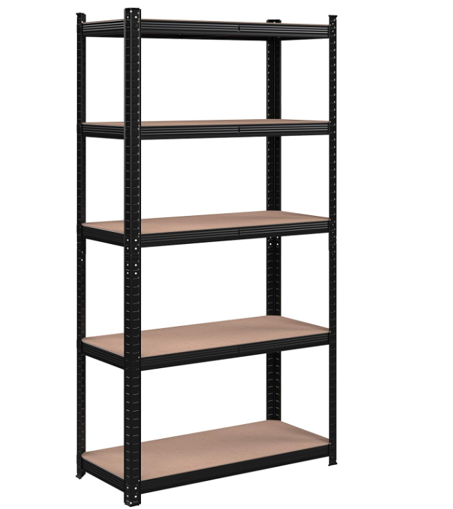 Boltless Metal Frame 5 Layer Warehouse Storage Rack  Home Storage Shelving  Adjustable Storage Garage Shelf Stacking Racks