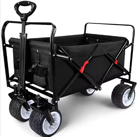 Collapsible Folding Outdoor Four Wheel All Terrain Utility  Portable Wagon Camping Garden Cart Beach Trolley