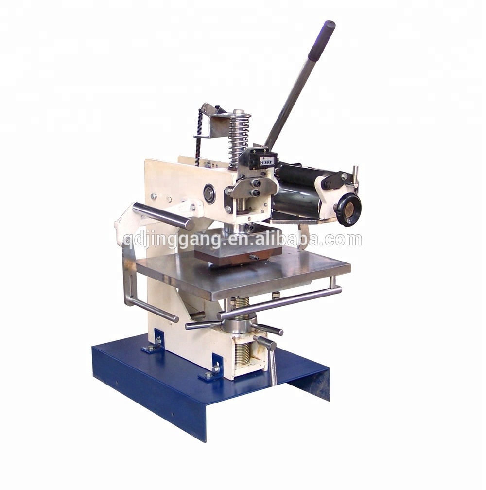 TJ-1 2023 Manual hand operated small portable hologram label tire leather hot foil stamping machine for sale