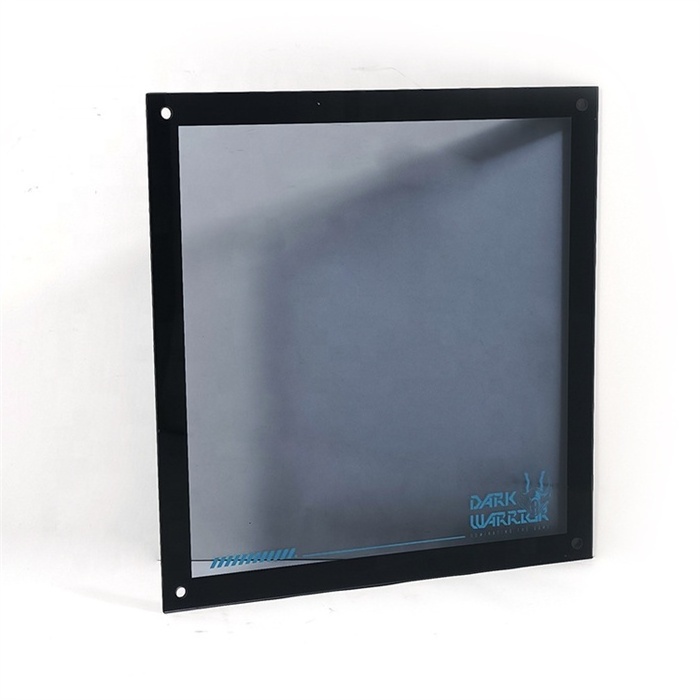 custom 3mm 4mm tempered Black Tinted Glass for computer case