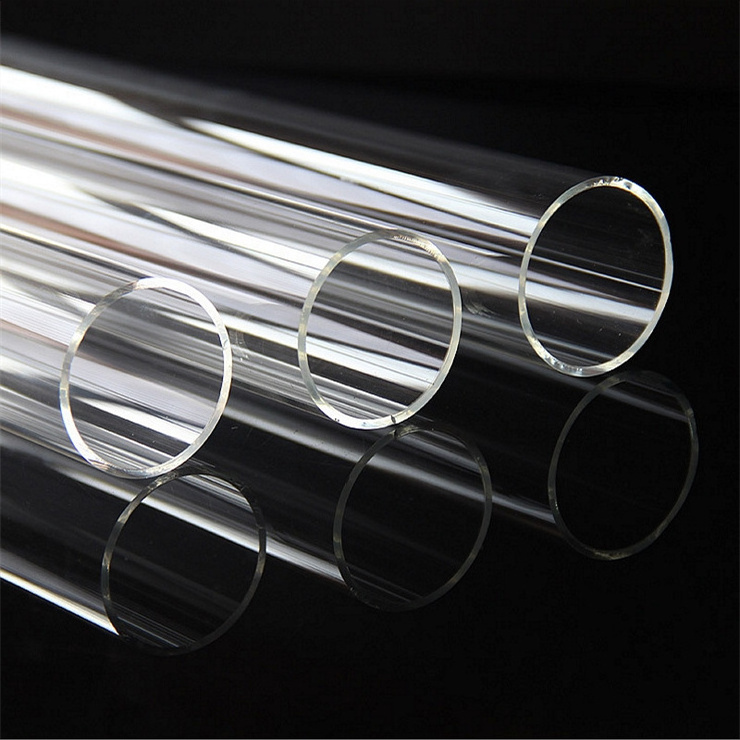 Factory outlet raw materials custom clear borosilicate glass tube cutting Colored glass tube oil burner pipe