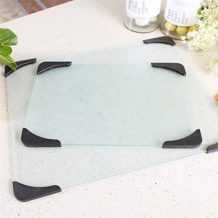 sublimation blank glass cutting board Heat press printed blank tempered glass cutting board for home