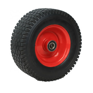 13 inch 16 inch flat free tire 13x5.00-6  PU foam filled lawn mower wheels