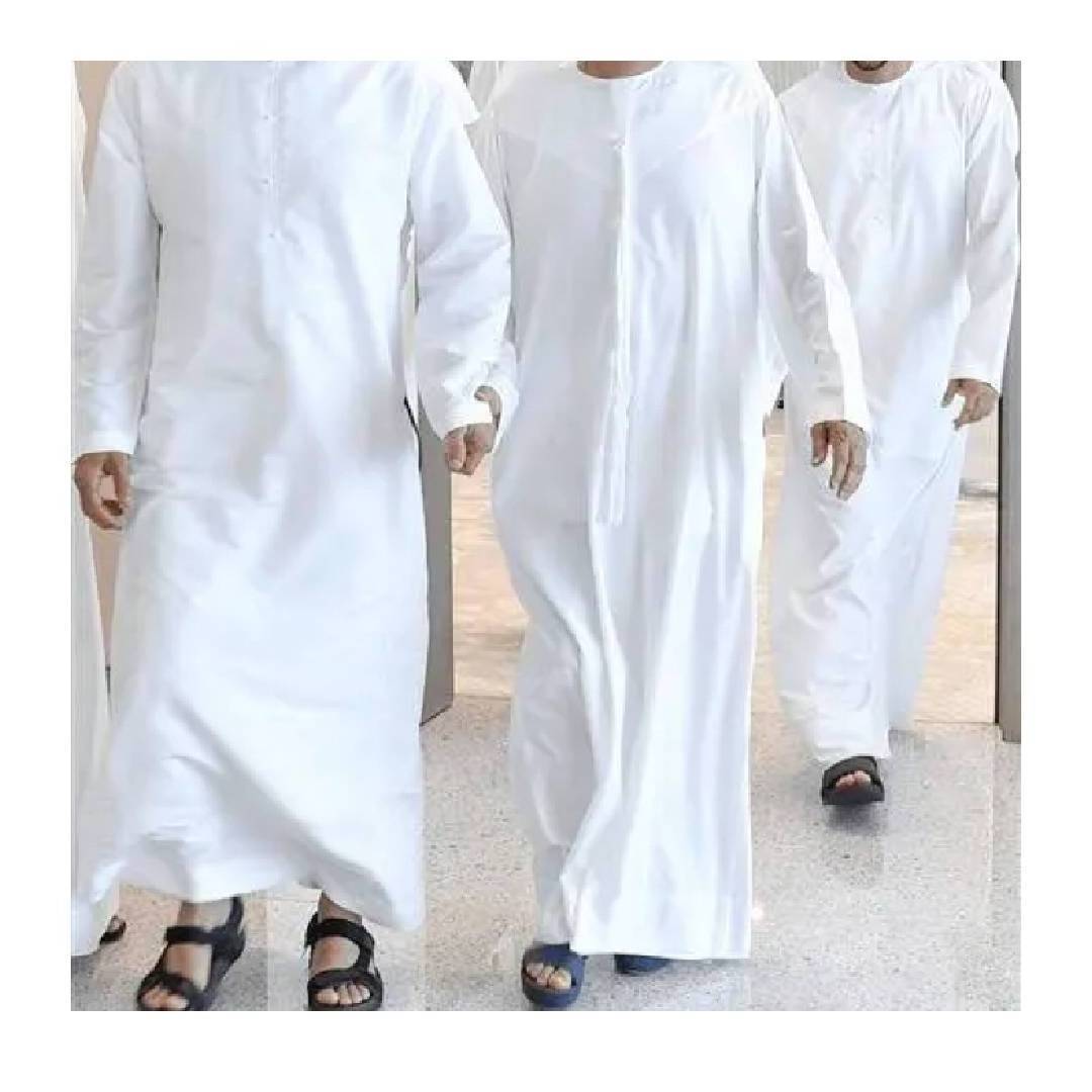 45*45 133*72 100 Woven Plain White Men Arabian Robe Saudi Thobe Muslim Spun Polyester Fabric Toyobo Arab Thobe Fabric