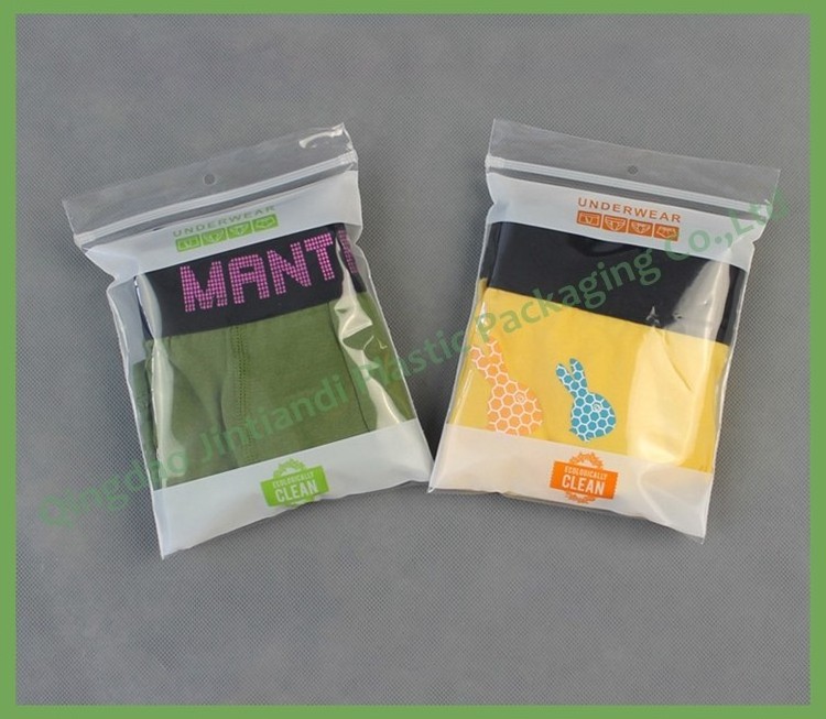 Hot Selling Eco friendly Transparent Zipper  Frosted Resealable T-shirt Plastic Bag  custom zipper bag for clothing