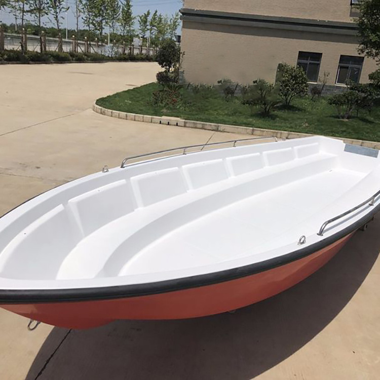 Supply high quality orange small plastic fishing boat for sale