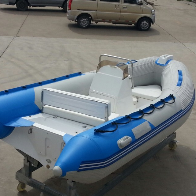 Rib boat inflatable fishing boat with bench seat 430cm 14.4ft   frp fiberglass boats