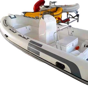 rib 530 17.5ft rigid hull fiberglass patrol boat rescue hypalon /PVC dinghy with center console