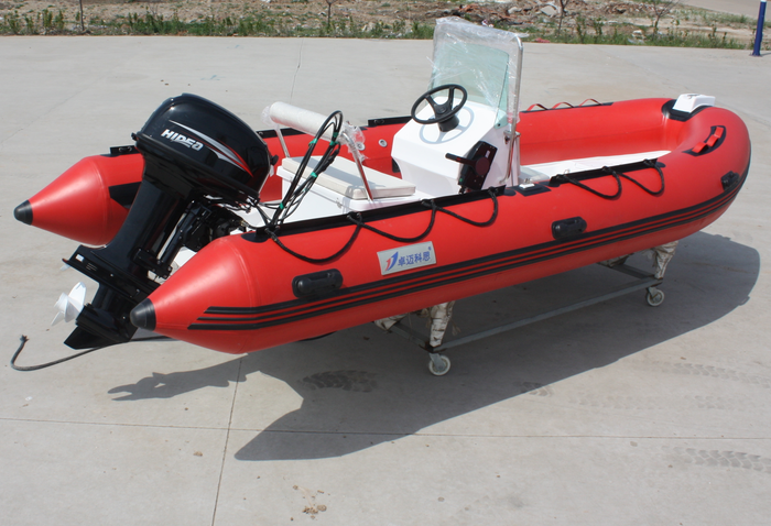 Semi-rigid Aluminum Rib 14ft Rib430 Hypalon/PVC Inflatable Fishing Boats For Sale