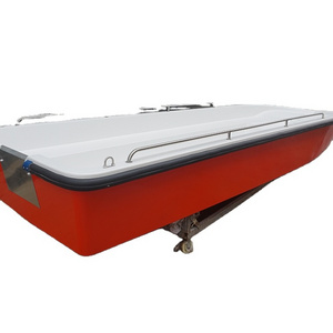 Supply high quality orange small plastic fishing boat for sale